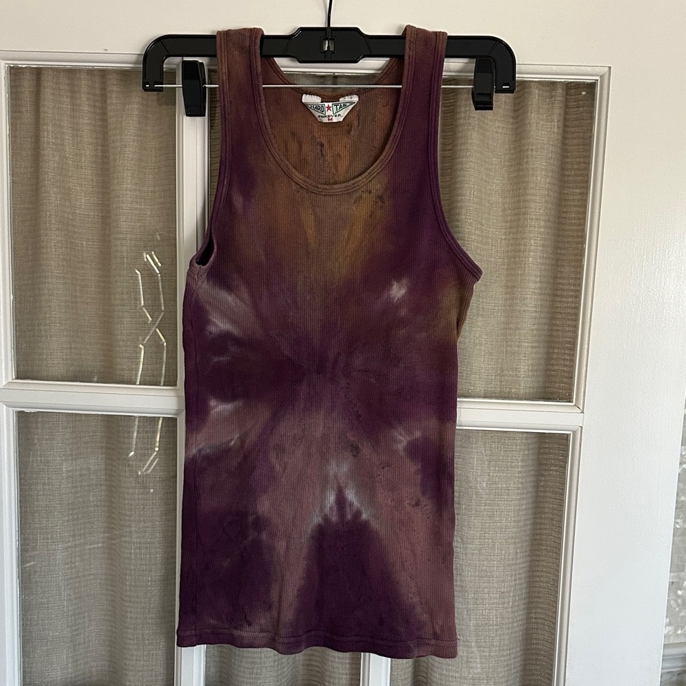 Hard Tail Tie-Dye Sleeveless Tank- Purple and Brown size Medium.